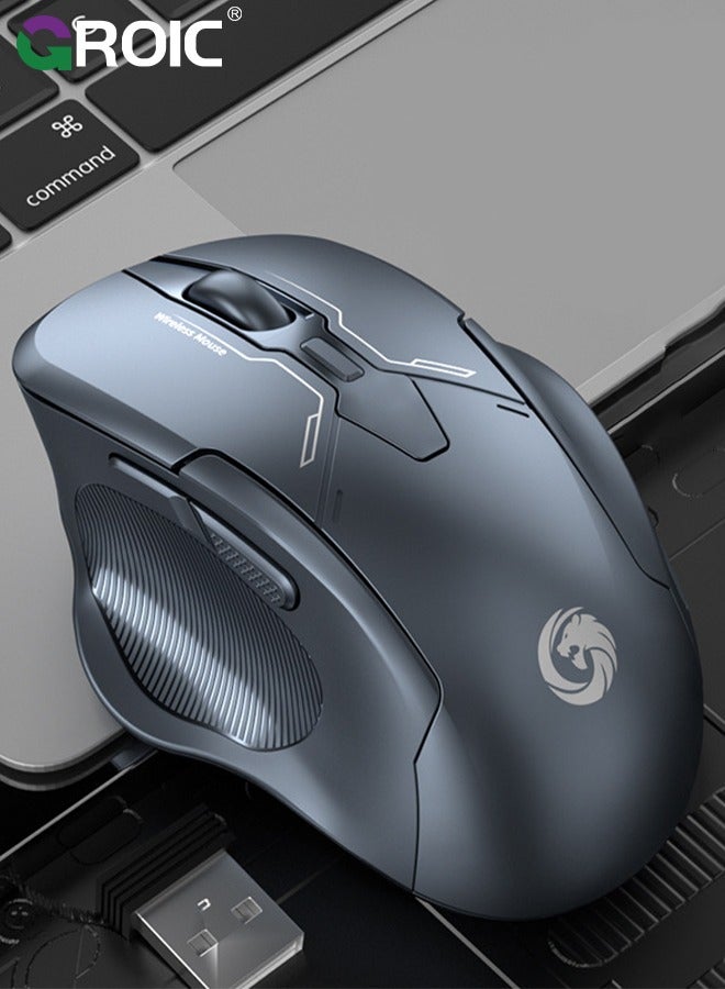 Wireless Gaming Mouse, 1600 DPI Wireless Gamer Mouse, BT & 2.4G Wireless, 45-Hour Power Capacity for PC/Mac/Laptop