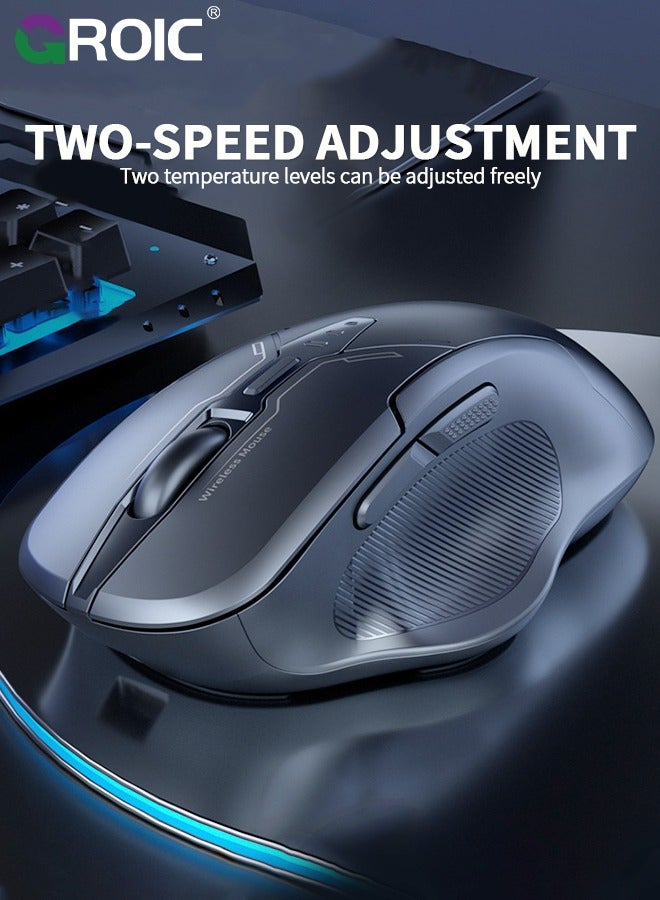 Wireless Gaming Mouse, 1600 DPI Wireless Gamer Mouse, BT & 2.4G Wireless, 45-Hour Power Capacity for PC/Mac/Laptop