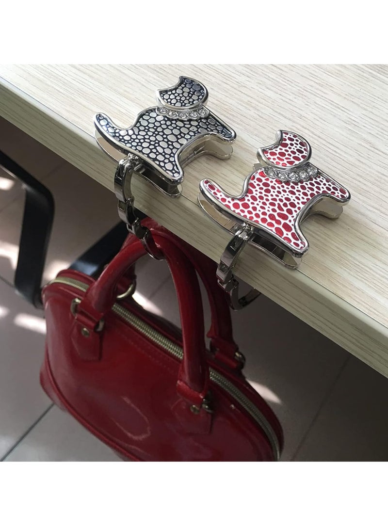 2 PCS Handbag Hangers for Tables Desk, Cat Shape Foldable Metal Purse Hook Hanger Desk Hooks for Hanging Bags, B-ling Handbag Hangers Handbag Hook Purse Holder for Table 3