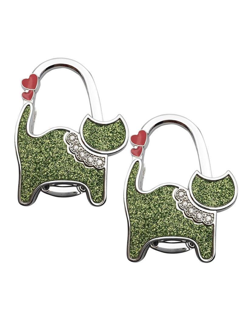 2 PCS Handbag Hangers for Tables Desk, Cat Shape Foldable Metal Purse Hook Hanger Desk Hooks for Hanging Bags, B-ling Handbag Hangers Handbag Hook Purse Holder for Table 3