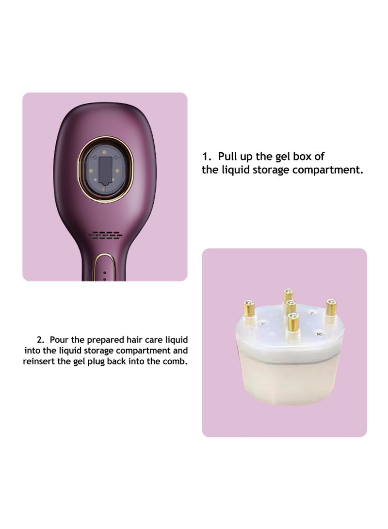 Electric Scalp Massage Comb with Independent Tank Design, Lightweight and Multi-Functional Hair Brush for Daily Grooming, Promotes Hair Growth and Treats Thinning Hair.