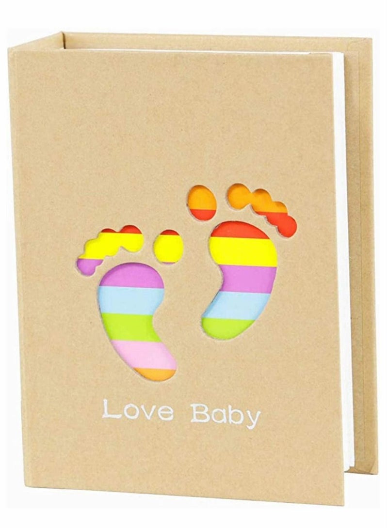 Photo Album, Baby Photo Album, 100 Inserts Album Wholesale Photo Studio Kraft Paper Photo Album, Child Growth Souvenir Album, Suitable for Boys and Girls, 4 x 6 Inches, 1 Pcs