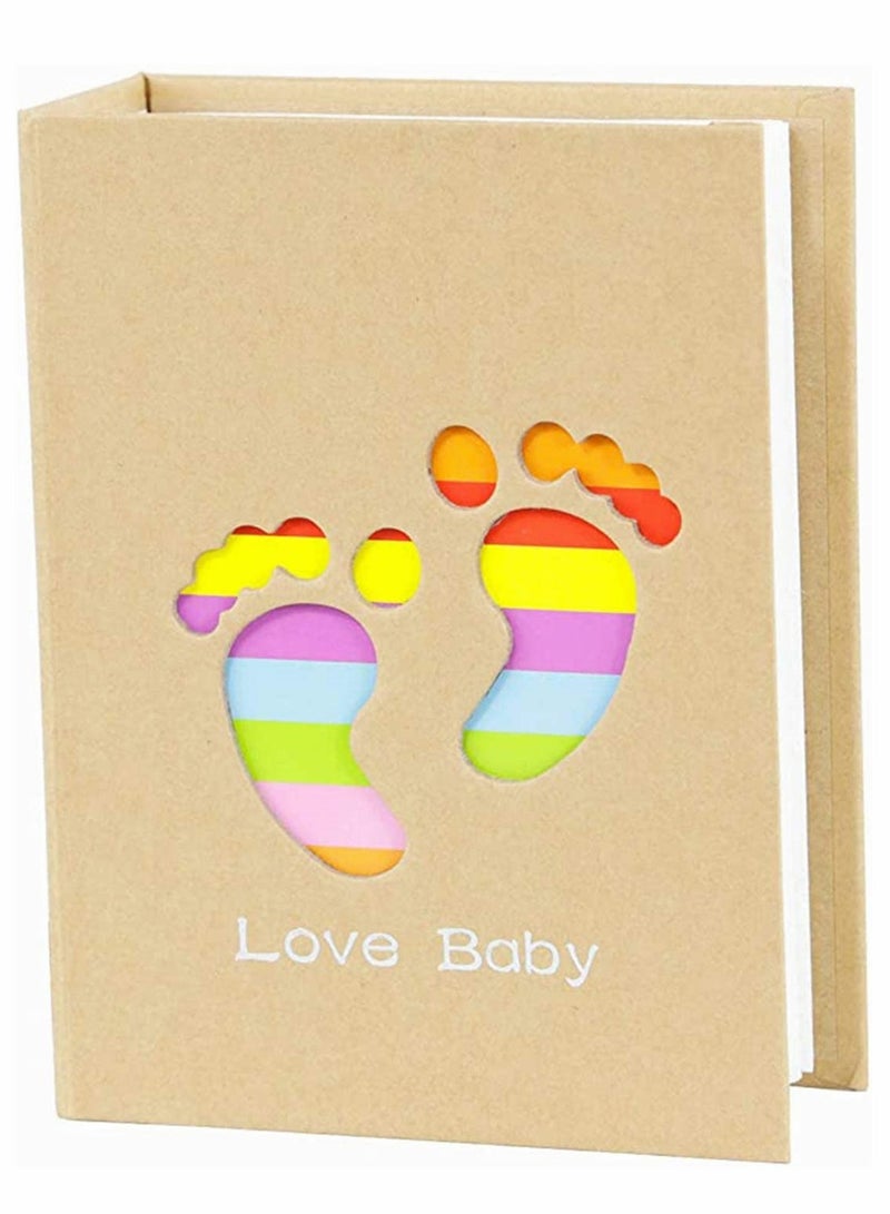 Photo Album, Baby Photo Album, 100 Inserts Album Wholesale Photo Studio Kraft Paper Photo Album, Child Growth Souvenir Album, Suitable for Boys and Girls, 4 x 6 Inches, 1 Pcs