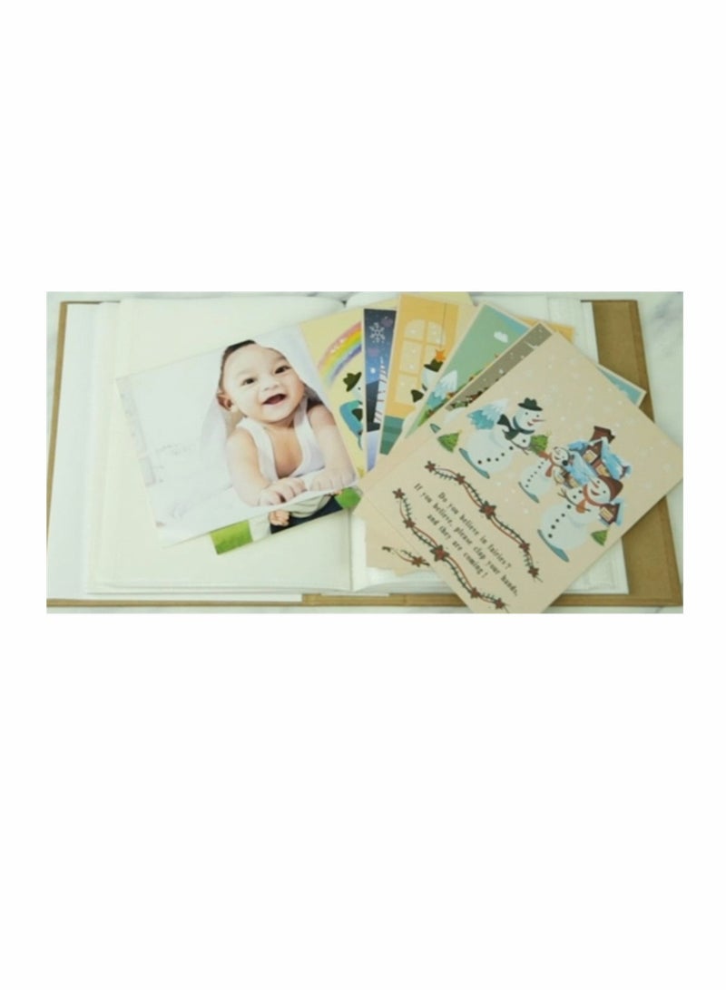 Photo Album, Baby Photo Album, 100 Inserts Album Wholesale Photo Studio Kraft Paper Photo Album, Child Growth Souvenir Album, Suitable for Boys and Girls, 4 x 6 Inches, 1 Pcs