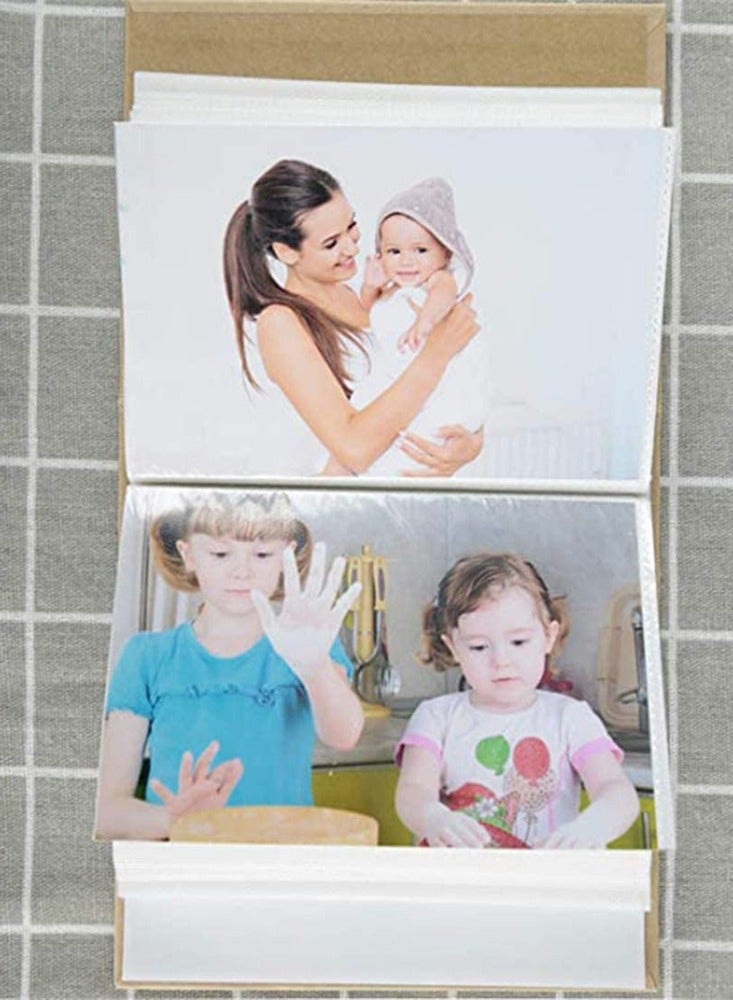 Photo Album, Baby Photo Album, 100 Inserts Album Wholesale Photo Studio Kraft Paper Photo Album, Child Growth Souvenir Album, Suitable for Boys and Girls, 4 x 6 Inches, 1 Pcs