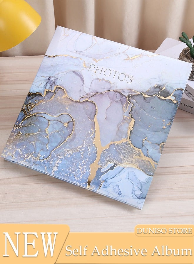 Large Self Adhesive Album, 36 x 34cm Extra Large Capacity Hand Made DIY Albums, 20 Pages Vintage Blank Pages Memory Book for Family Anniversary Photos