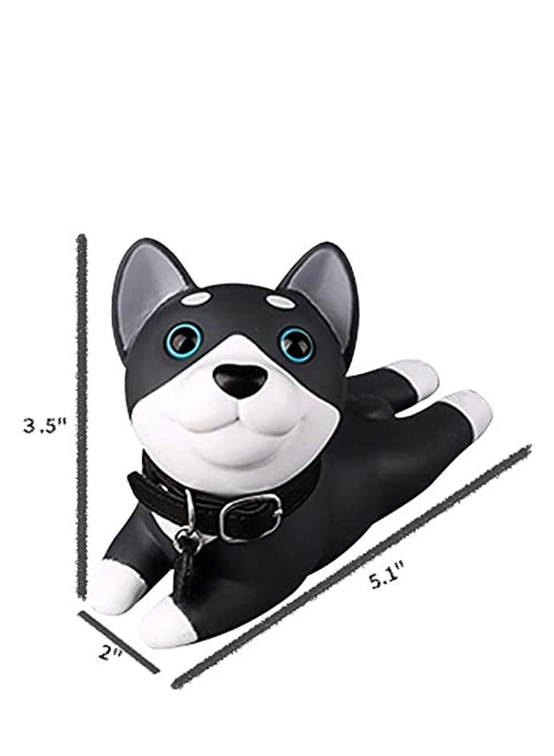 Decorative Door Stopper Dog Door Stopper Door Stop Silicone Door Stops Style Door Wedge for Home and Office Black and White, Prevent Accidental Locks In the Room