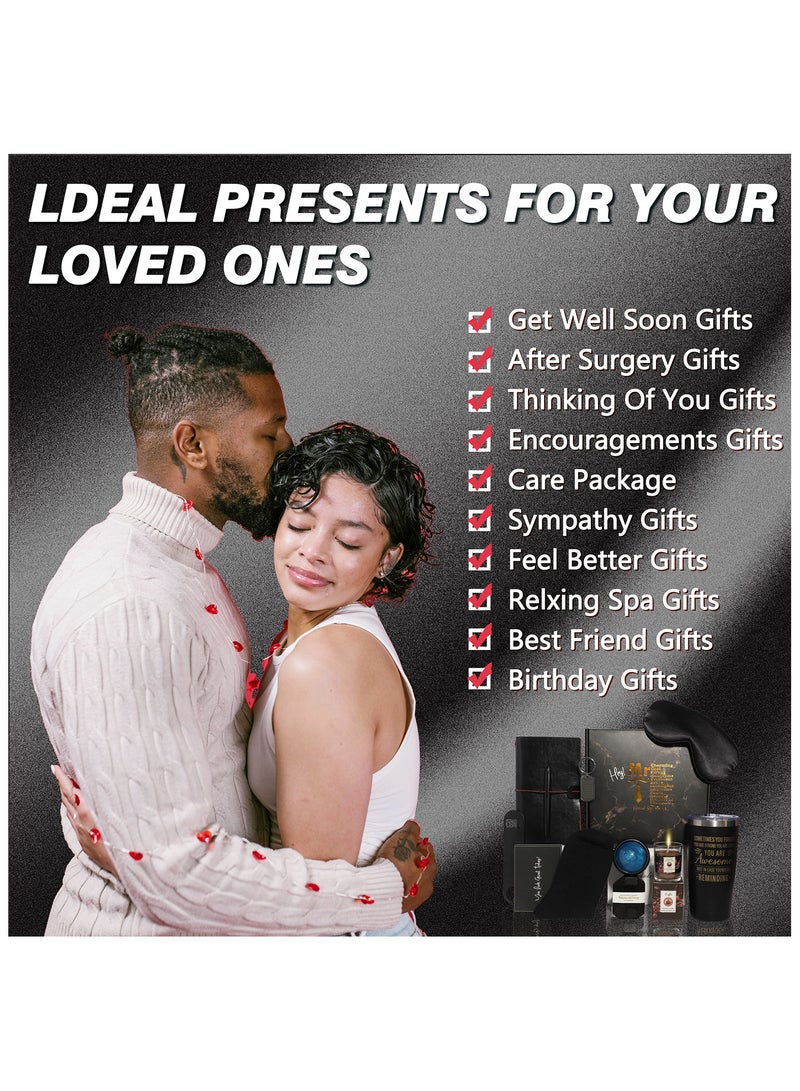 Gift Baskets for Men - Birthday Gift Box Set Contains 12 Items Inspirational Gifts Relaxing Spa Treatment Packages for Men Friendship Friend Gifts for Men