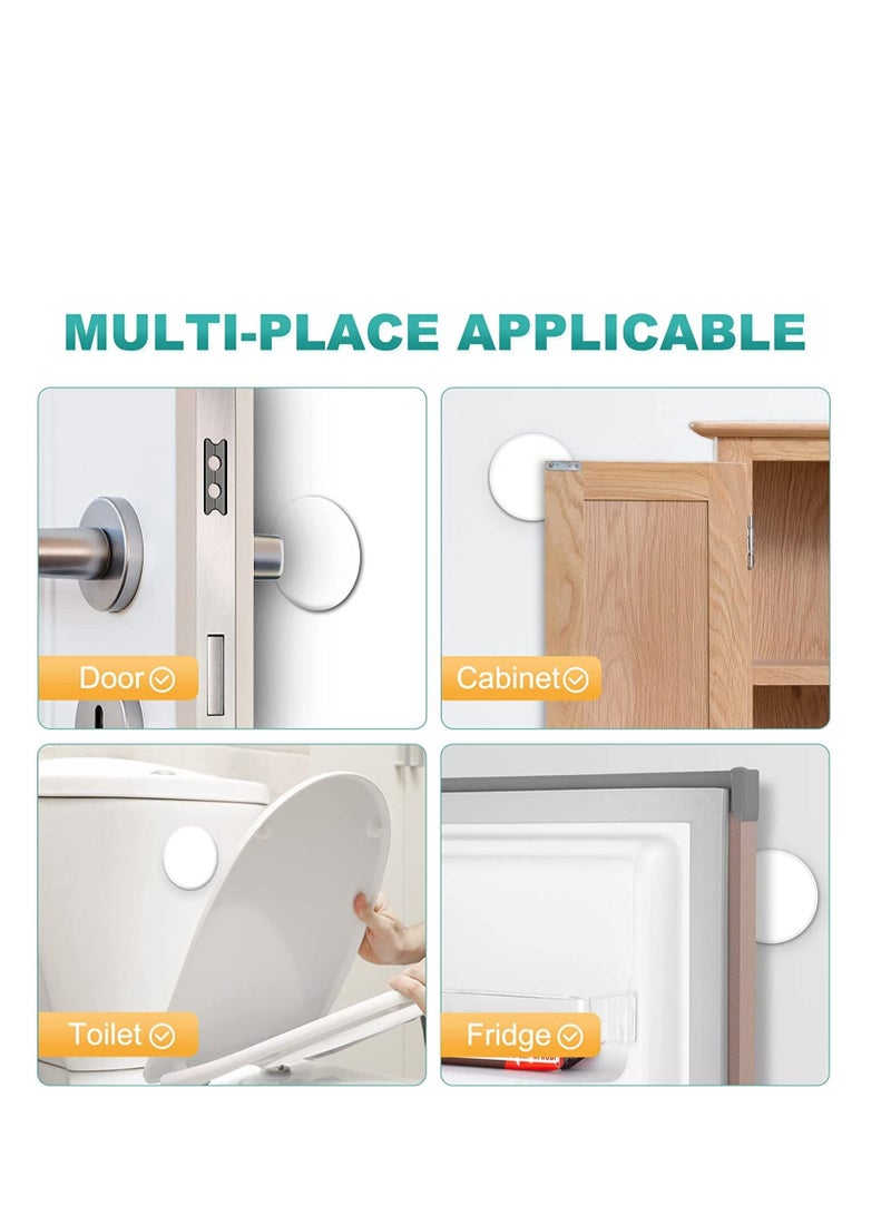 Door Stopper Wall Protector, 4 Pcs Silicone Door Knob Wall Bumper Guard with Self Adhesive for Protecting Wall, Door Handle, Refrigerator Door