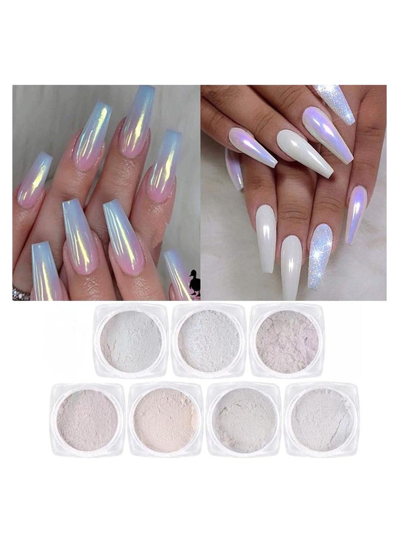 Pearl Chrome Powder Nail Powder Nail Decoration 7 cans