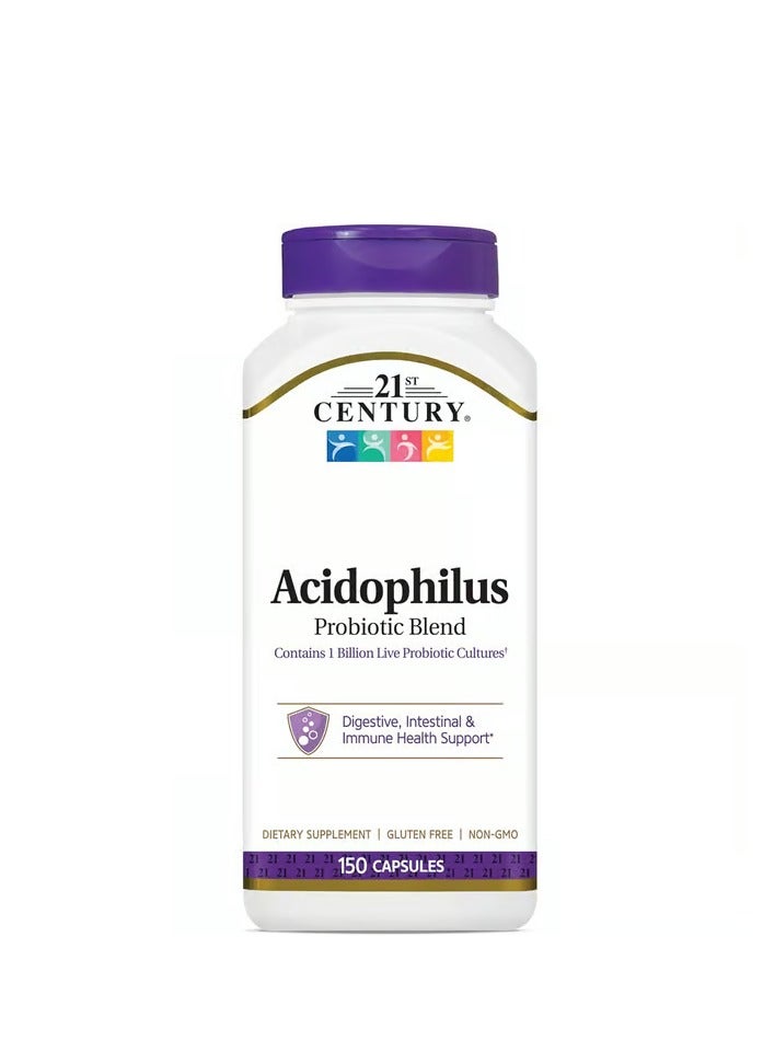 21st Century Acidophilus Probiotic Blend 1 Billion live Probiotic Cultures Digestive Intestinal and Immune Health Support 150 Capsule