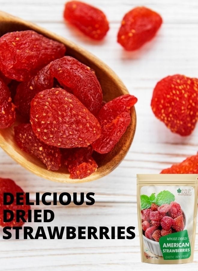 1KG Whole Dried American Strawberry Exotic Dry Fruit Healthy and Tasty