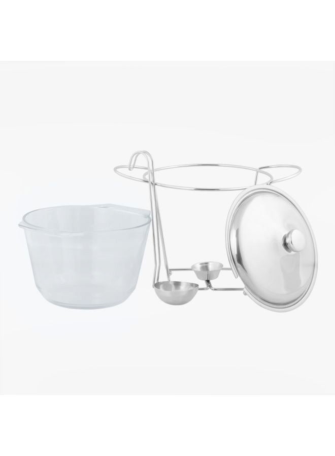 Wellshine Soup Warmer With Ladle Silver/Clear 4Liters