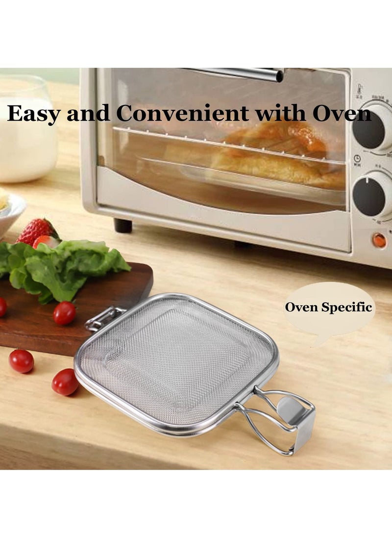 SYOSI Sandwich Cage, Sandwich Grill for Oven Stainless Steel Sandwich Clip Sandwich Maker Bread Rack Stainless Steel Toaster Accessory