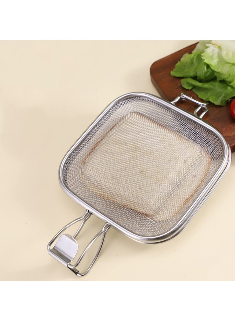 SYOSI Sandwich Cage, Sandwich Grill for Oven Stainless Steel Sandwich Clip Sandwich Maker Bread Rack Stainless Steel Toaster Accessory