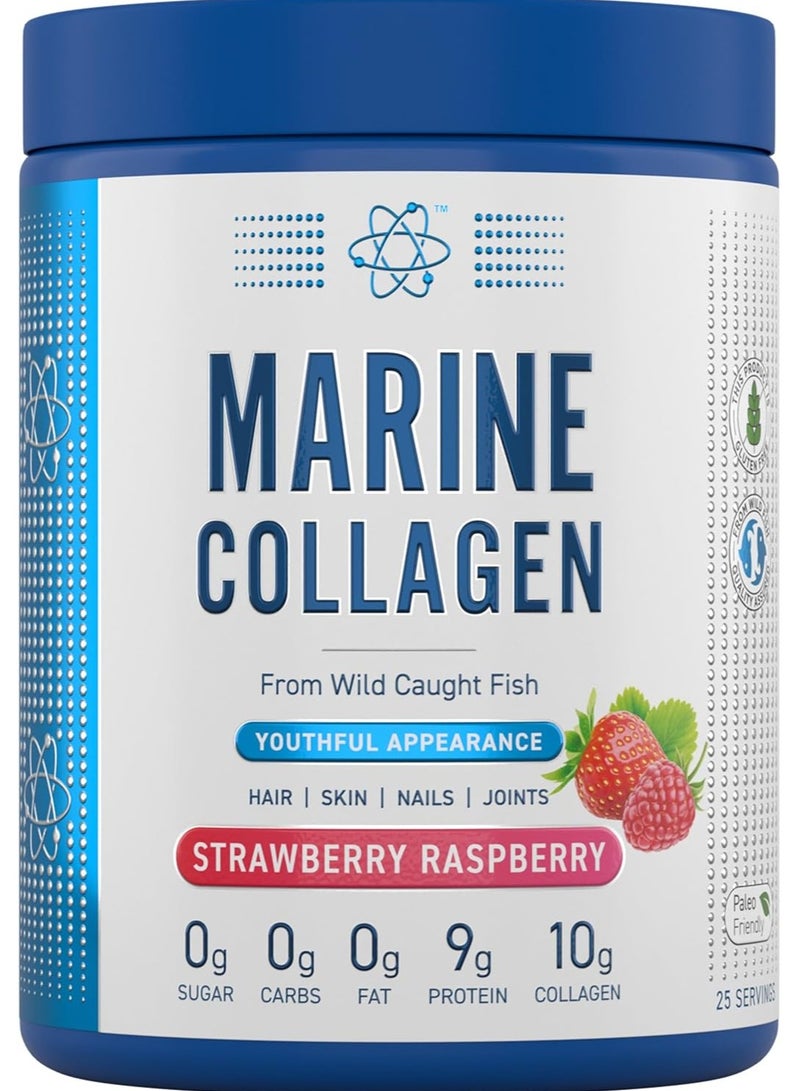 Marine Collagen Powder Hydrolysed Collagen Protein Healthy Skin Hair Nails Strawberry & Lemonade300g