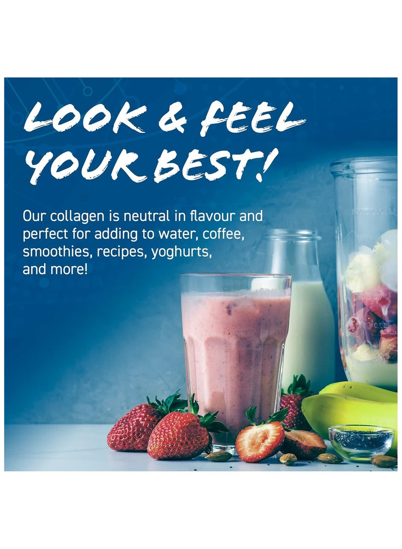 Marine Collagen Powder Hydrolysed Collagen Protein Healthy Skin Hair Nails Strawberry & Lemonade300g