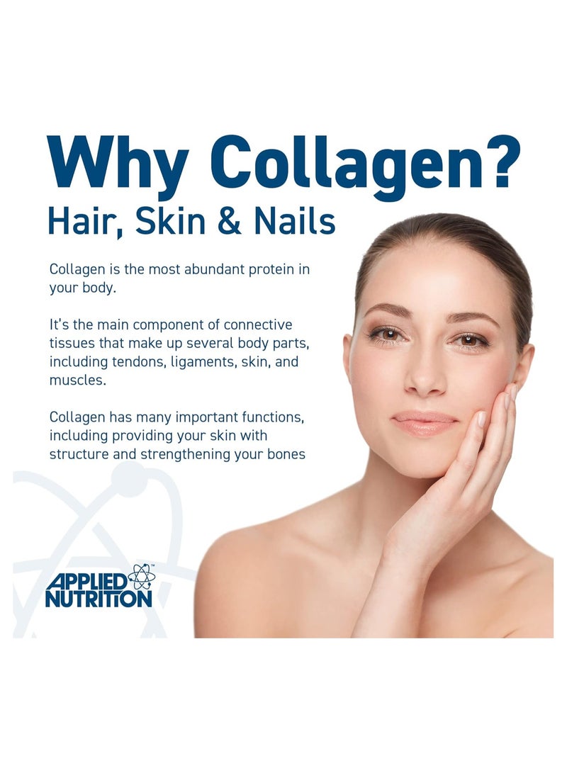 Marine Collagen Powder Hydrolysed Collagen Protein Healthy Skin Hair Nails Cherry & Apple 300g