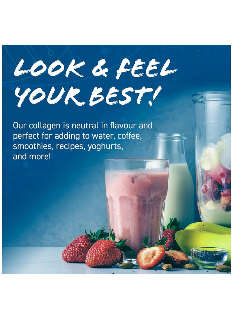 Marine Collagen Powder Hydrolysed Collagen Protein Healthy Skin Hair Nails Cherry & Apple 300g