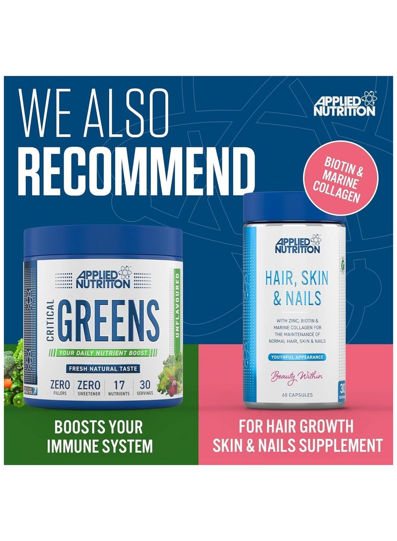 Marine Collagen Powder Hydrolysed Collagen Protein Healthy Skin Hair Nails Cherry & Apple 300g