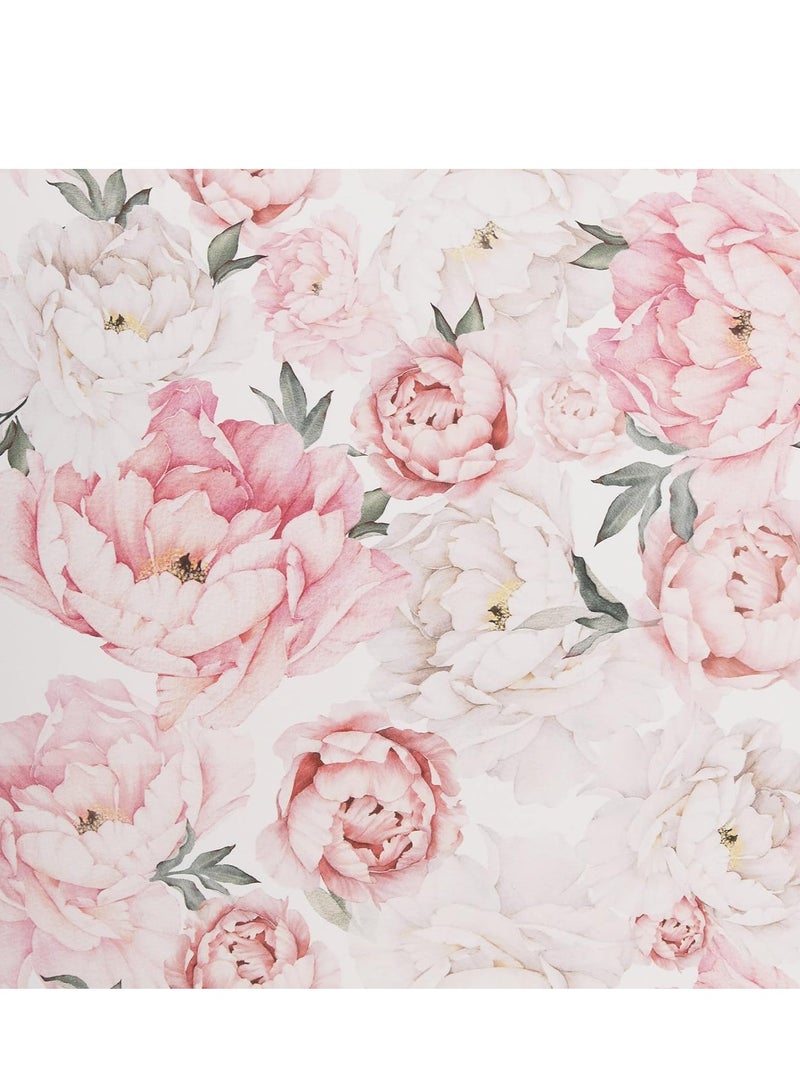 Floral Wallpaper Peel and Stick Self Adhesive Removable Watercolor Floral Wallpaper Vinyl Flower Contact Paper for Decorative Bedroom Home Wall Width 0.45 M Length 3 M