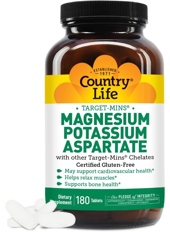 Target-Mins Magnesium Potassium Aspartate 180 Vegetarian Tablets