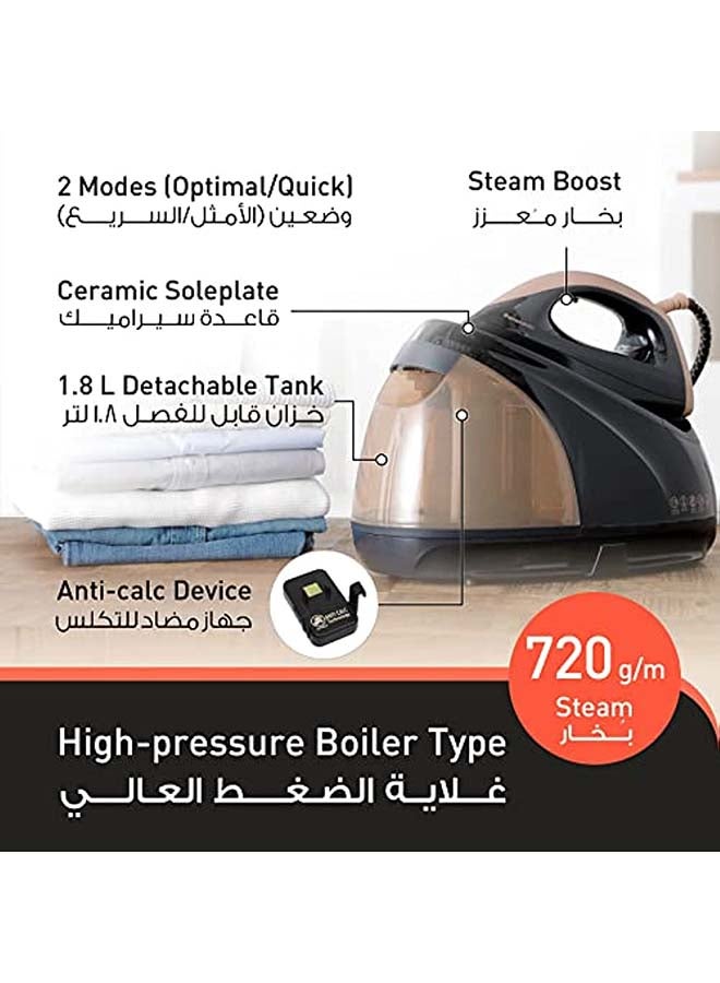 Steam Generator Dual Boiler Optimal Care Plus Advanced Anti Calc 1.8 L 2400 W NI-GT500NTH Black/Brown