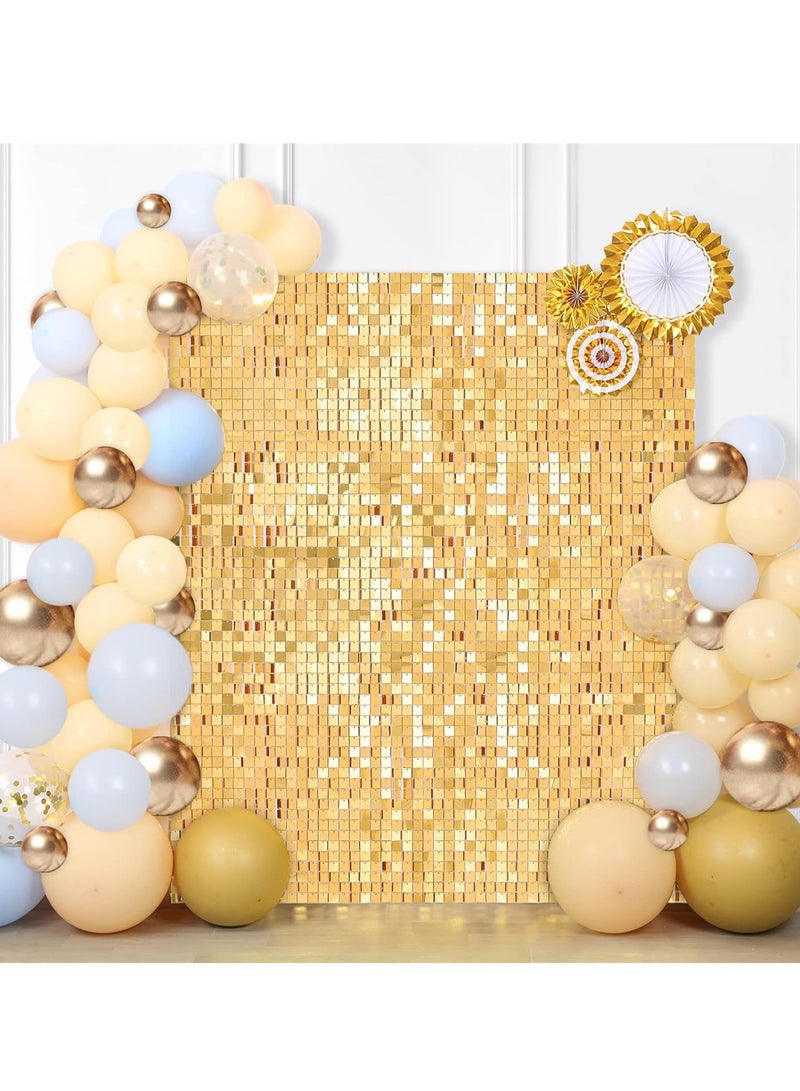 Rainbow Blue Shimmer Wall Backdrop 24PCS Rainbow Blue Sequins Backdrop Decoration Panels, Photo Backdrops for Baby Shower Mermaid Unicorn Birthday Anniversary Wedding Decoration