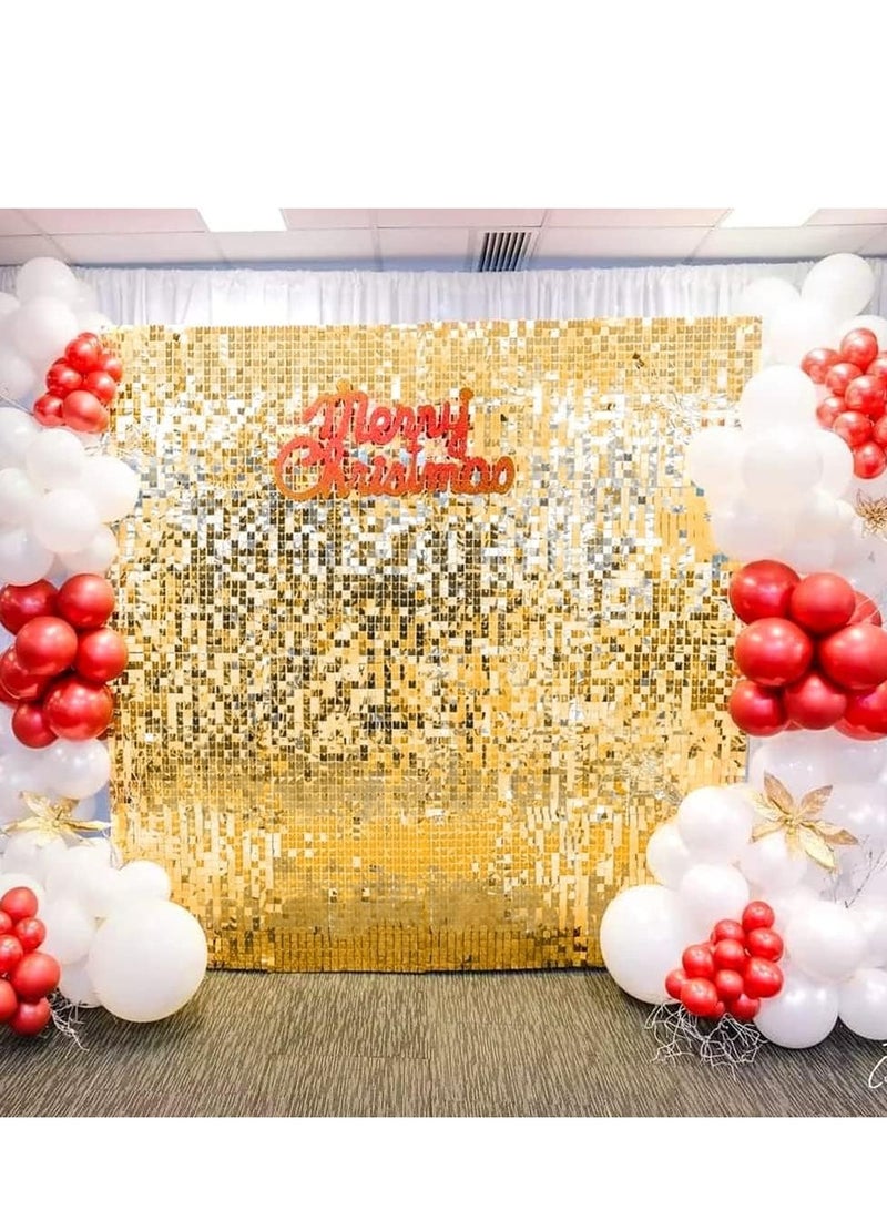 Rainbow Blue Shimmer Wall Backdrop 24PCS Rainbow Blue Sequins Backdrop Decoration Panels, Photo Backdrops for Baby Shower Mermaid Unicorn Birthday Anniversary Wedding Decoration