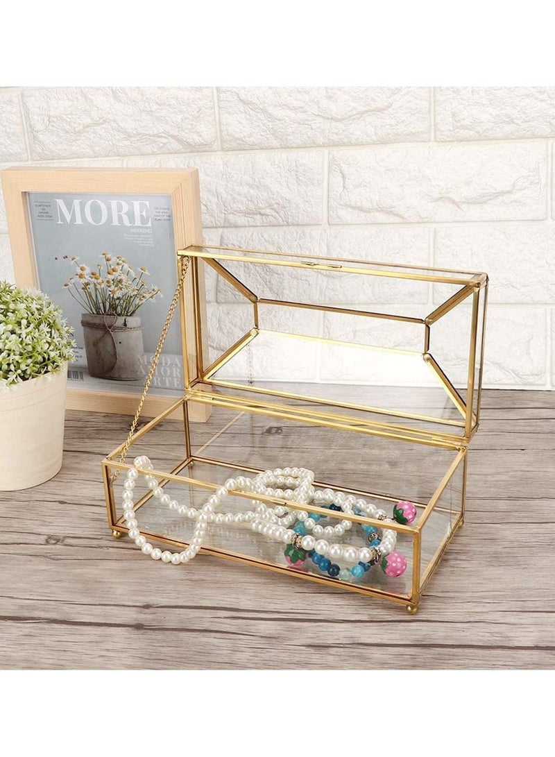 Luxury Transparent Glass Tissue Box Decorative Tissue Holder for Bedroom Home Dresser Vanity-Antique Decor