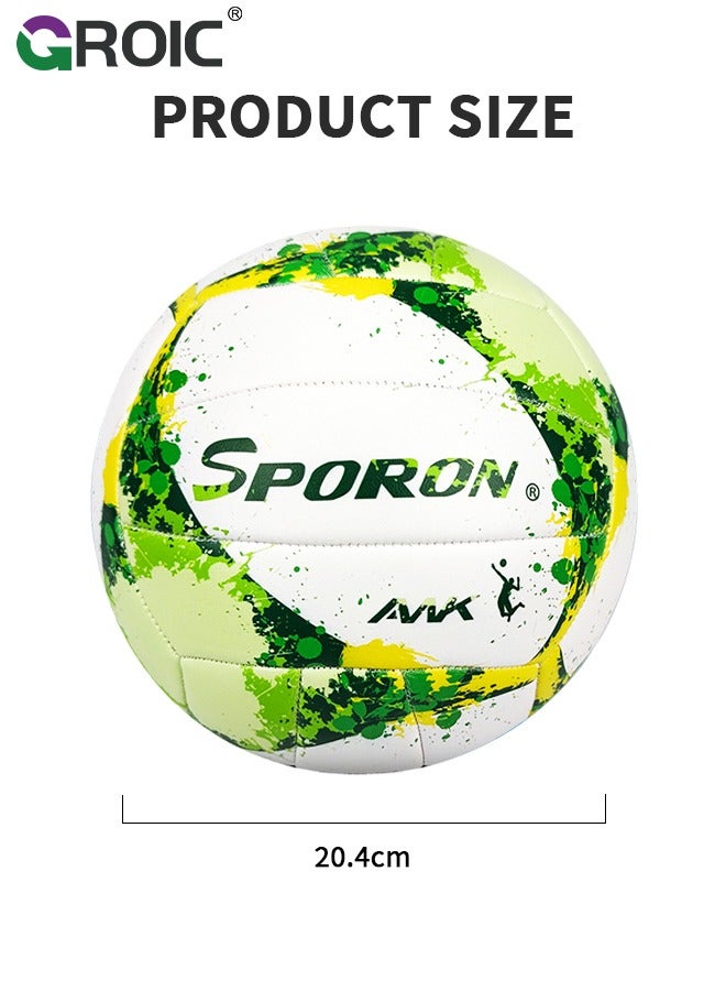 Volleyball Official Size 5, Volleyball Kit, Volleyballs, Soft Volleyball Beach Volleyball Pool Volleyball for Indoor Outdoor Beach, Training Equipment Volleyball Training, Competition, Gym