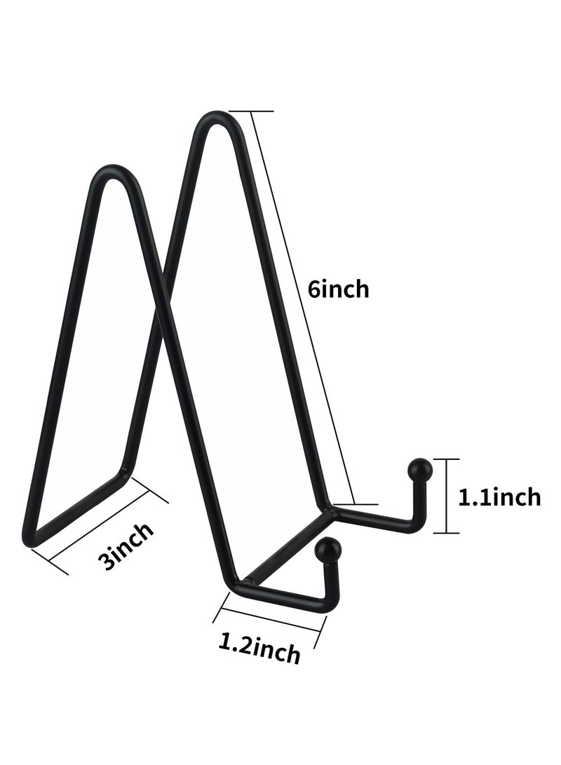2 Pack Plate Stands for Display 6 Inch Plate Holder Display Stand Metal Frame Holder Stand