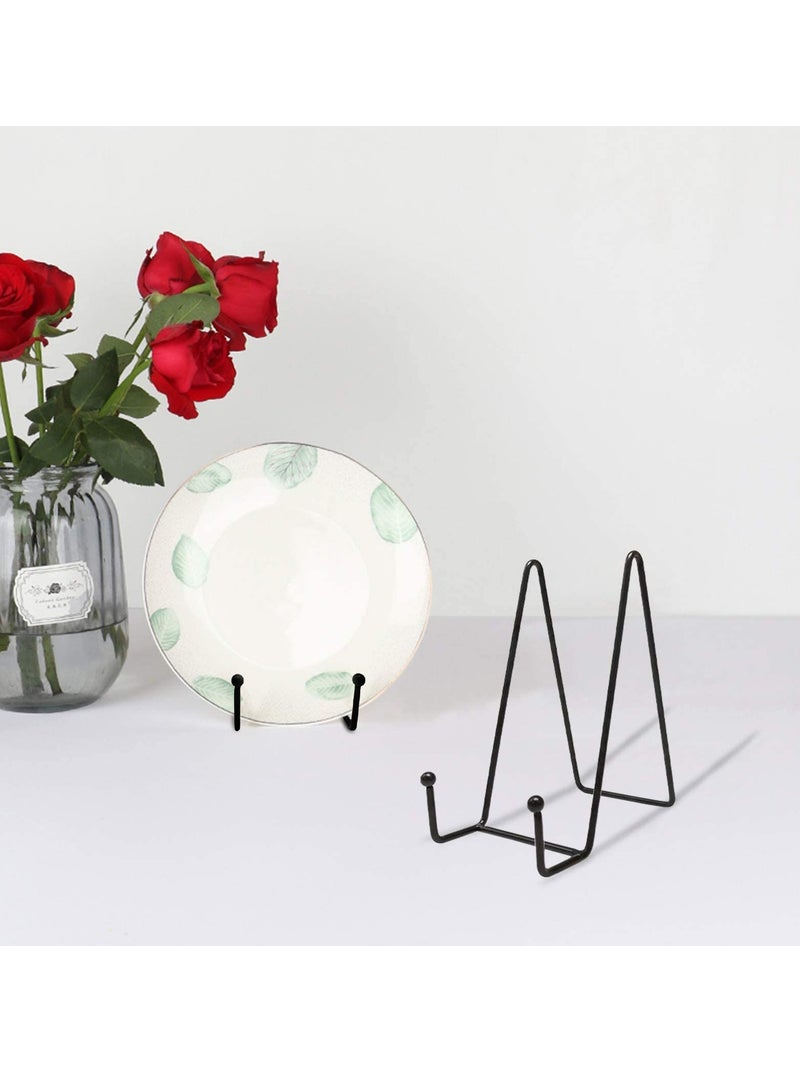 2 Pack Plate Stands for Display 6 Inch Plate Holder Display Stand Metal Frame Holder Stand