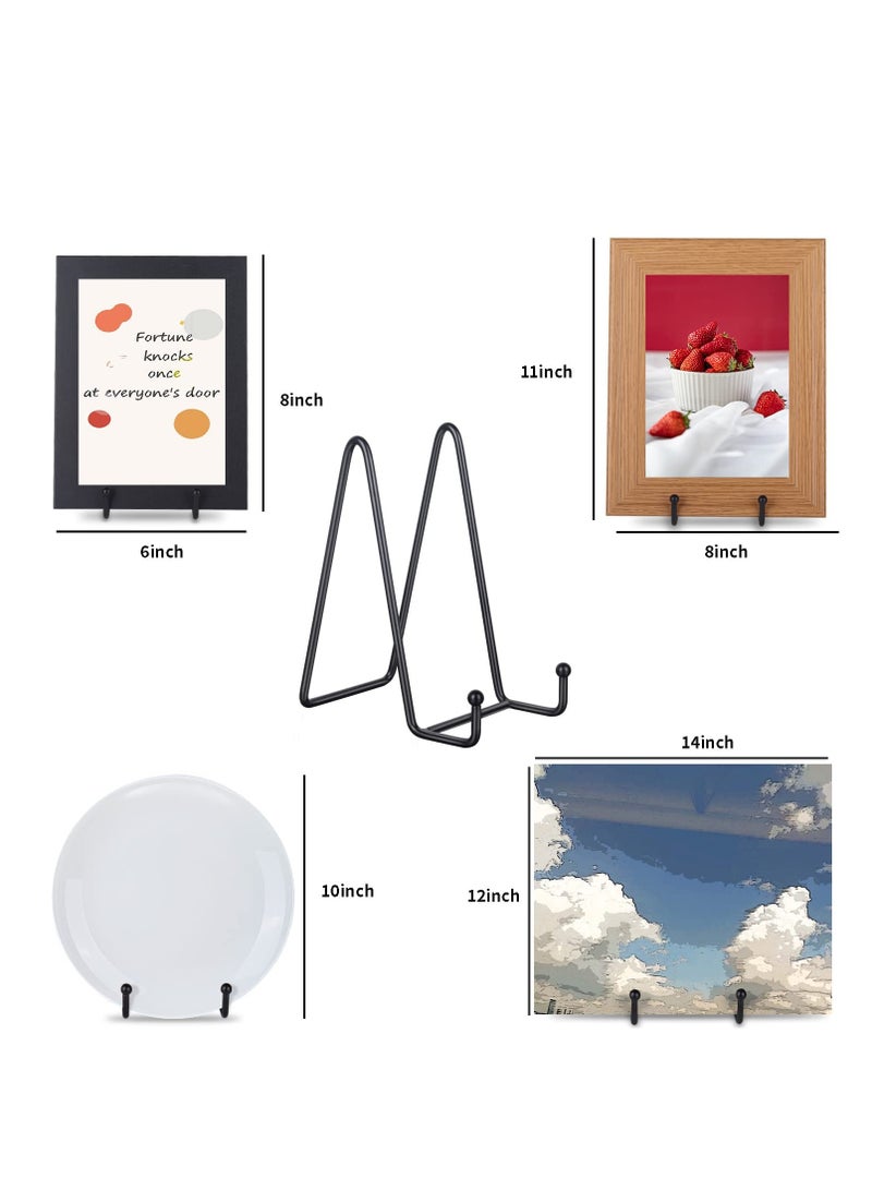 2 Pack Plate Stands for Display 6 Inch Plate Holder Display Stand Metal Frame Holder Stand