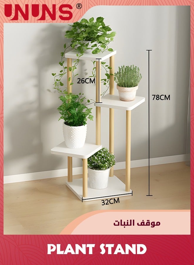 Plant Stand Indoor,4 Tier Tall Plant Shelf Plant Holders,Bamboo Plant Stands Corner Plant Stand for Multiple Plants For Indoor,Outdoor,Corner,Balcony,Living Room And Bedroom