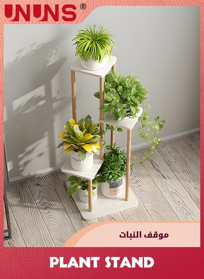 Plant Stand Indoor,4 Tier Tall Plant Shelf Plant Holders,Bamboo Plant Stands Corner Plant Stand for Multiple Plants For Indoor,Outdoor,Corner,Balcony,Living Room And Bedroom