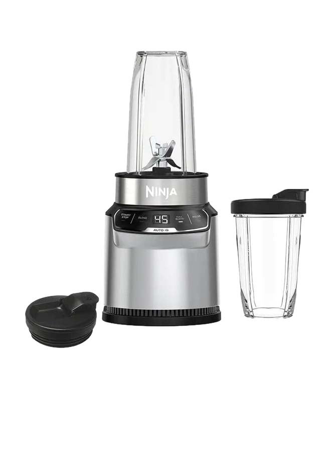 Blender With 2 Automatic Programs: Blend & Max Blend, Pulse Setting, 2x 700ml Cups With Spout Lids, Dishwasher Safe Parts, Smoothie Maker, Auto-iQ 700 ml 1000 W BN500ME Silver