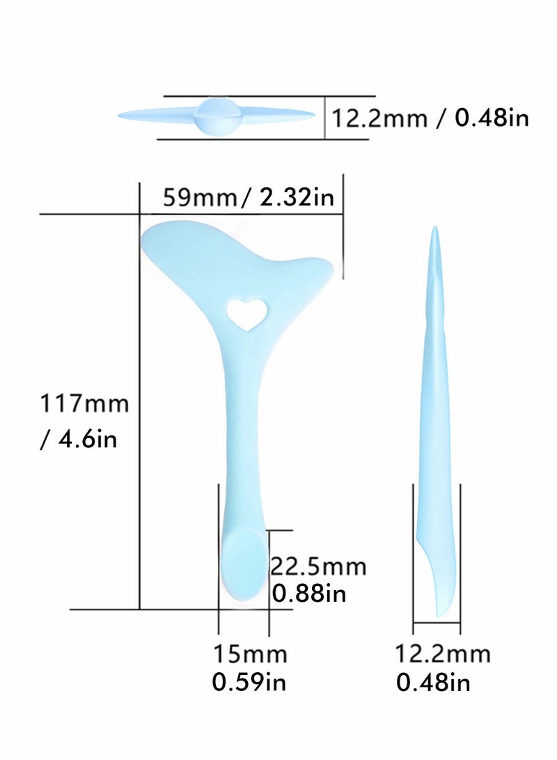 Eyeliner Stencils Wing Tips, Cat Stencil Molds Pads Silicone Aid Marscara Drawing Aid, Face Cream, Easy Makeup Tool, Resusable Applicator Tool, Blue