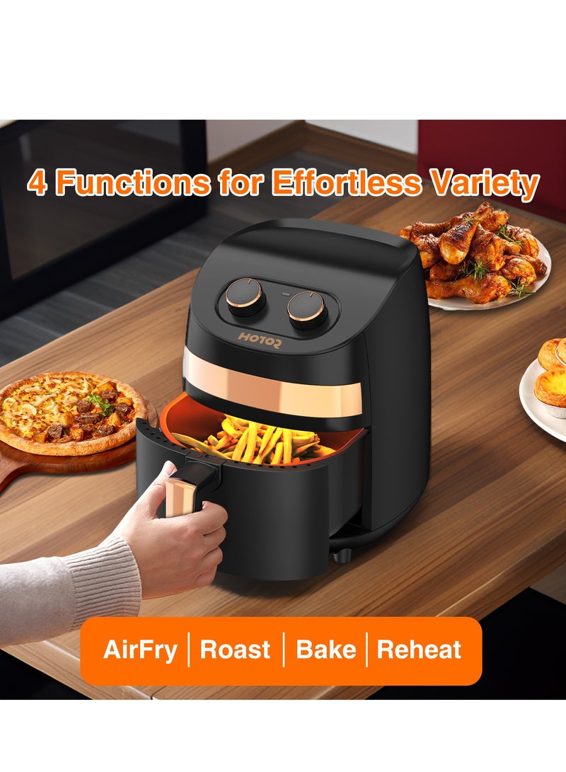 Best Air Fryer 3.5 L, Stainless Steel  Non Stick Air Fryers, Hot Air Circulation Frying Grilling Fryer for Roast/Bake/ Dehydrate with Removable Basket Black