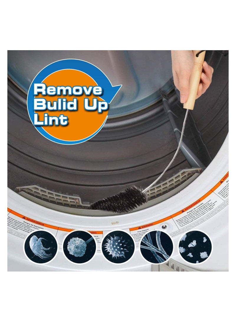 2 Pack Dryer Vent Cleaner Kit Dryer Lint Brush Vent Trap Cleaner Long Flexible