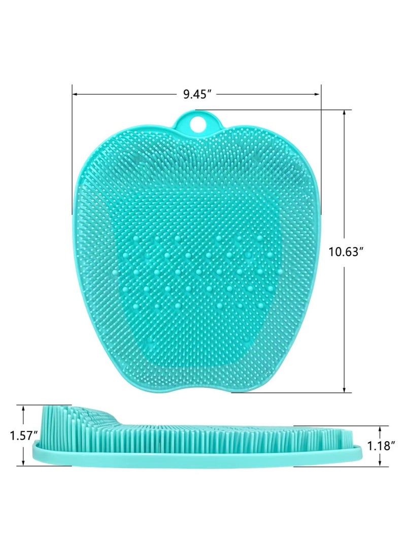 Foot Scrubber Cleaner Massager Shower Brush with Non-Slip Suction Cups and Soft Acupressure Massage Mat for Care Circulation & Reduces Pain