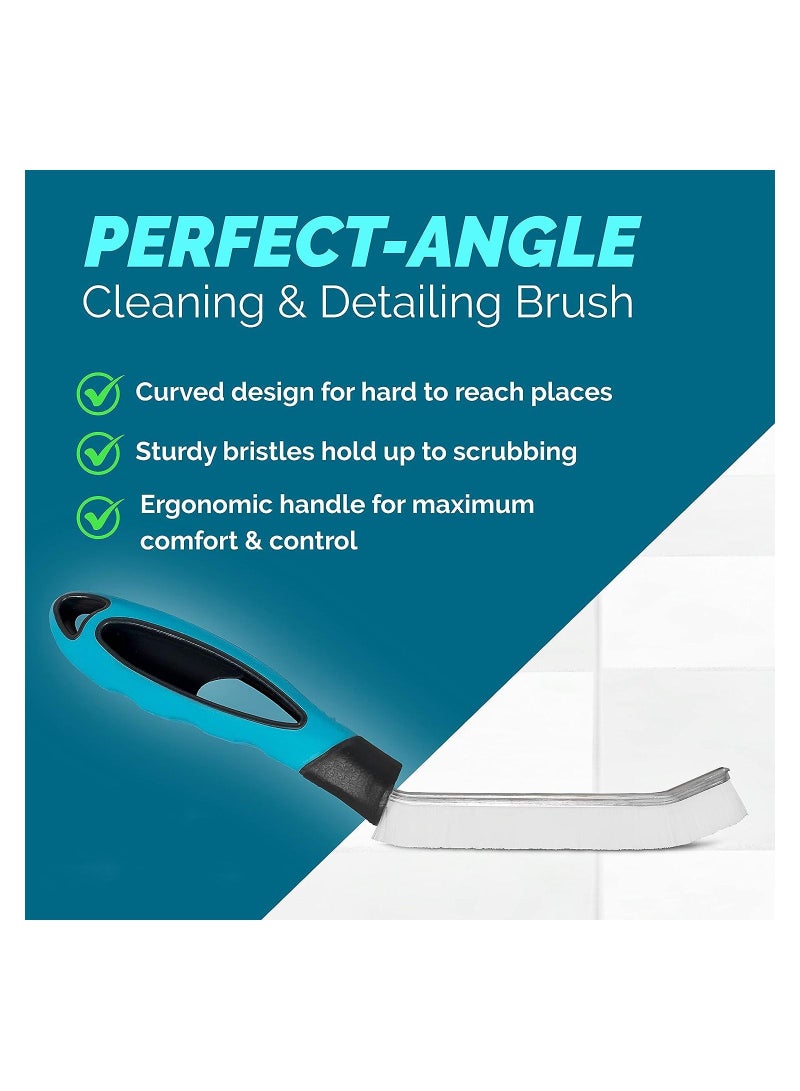 2 Pcs Gap Cleaning Brush Perfect Angle Grout and Utility Cleaning Brush for Showers Kitchens Hand-held Groove Gap Cleaning Tools Door Window Track Kitchen Cleaning Brushes