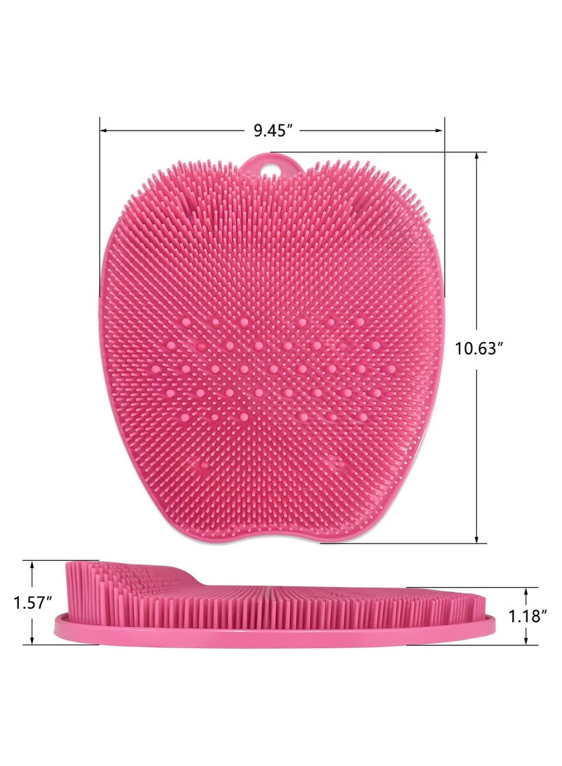 Foot Scrubber Cleaner Massager Shower Brush with Non-Slip Suction Cups and Soft Acupressure Massage Mat for Care Circulation & Reduces Pain