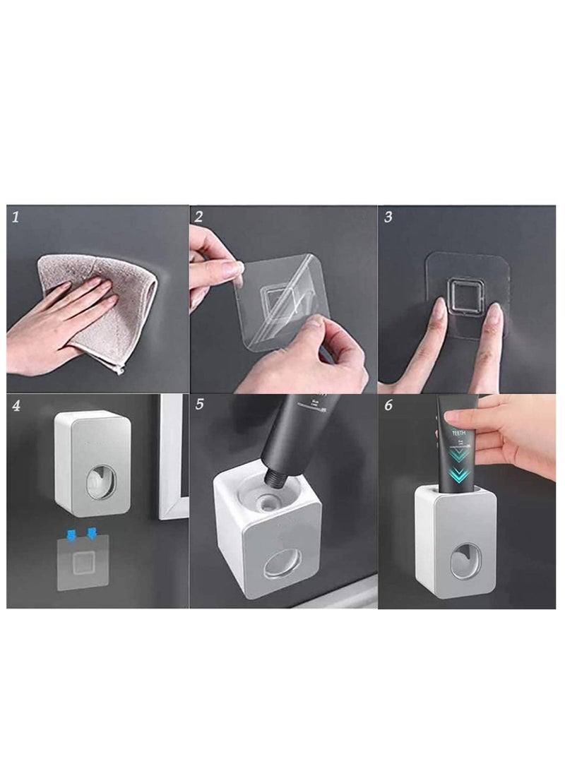 Toothpaste Dispenser, Automatic Toothpaste Squeezer Dispenser for Kids and Family Shower, Wall Mount Bathroom Accessories