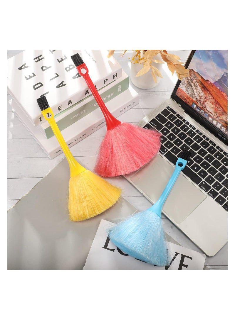 Microfiber Delicate Duster 3 Pcs Fluffy Kitchen Anti Static Laptop Keyboard Brush Mini Microfiber Duster Small Dusting Wand Multifunction Screen Brush for Electronic Equipment