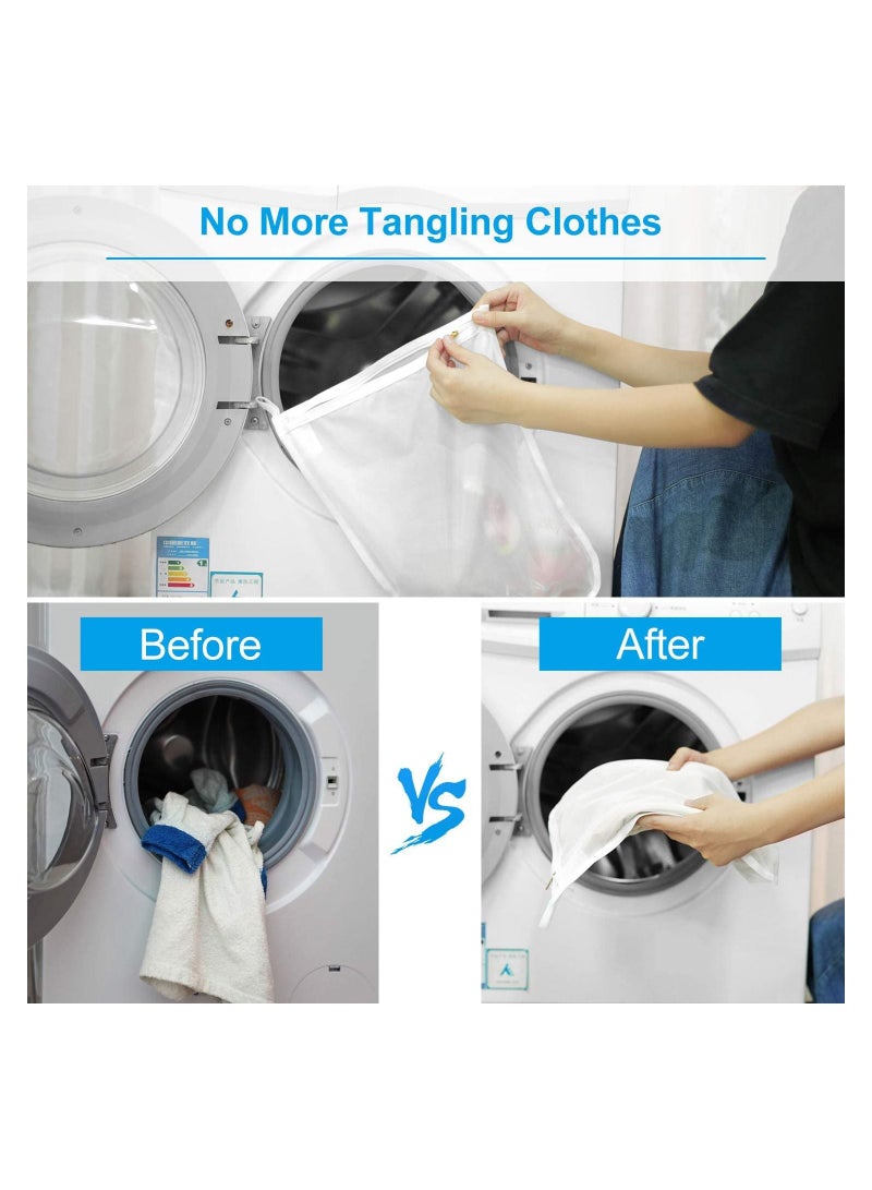 3 Pcs Delicates Laundry Bags Fine Mesh Wash Bag Mesh Laundry Bags Travel Storage Organize Bag Clothing Washing Bags for Lingerie Underwear Bra Silk Socks with Hanging Loop