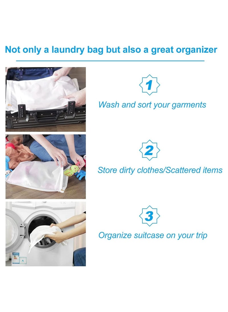 3 Pcs Delicates Laundry Bags Fine Mesh Wash Bag Mesh Laundry Bags Travel Storage Organize Bag Clothing Washing Bags for Lingerie Underwear Bra Silk Socks with Hanging Loop