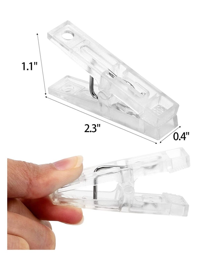 40 Pcs Plastic Clothespins Clear Plastic Towel Clips Laundry Clothes Pins Clips Clothes Drying Line Pegs for Towels Clothespins for Hanging Clothes