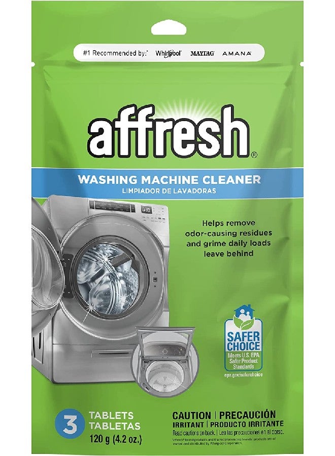 Affresh Washing Machine Cleaner Tablets, 3-Count - Odor Removal, Deep Cleaning, and Residue Control