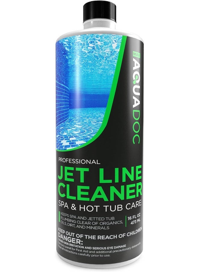 Spa Jet Cleaner for Hot Tub - Spa Jet Line Cleaner for Hot Tubs  Jetted Tub Cleaner to Keep Your Jets Clean - Fast Acting Spa Flush for Hot Tub (Jet Line Cleaner - 1 Pint)